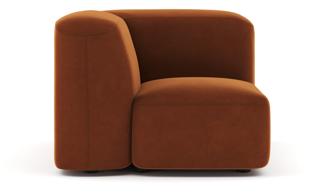 Muse - Muse Module, Corner, Burnt Orange Velvet