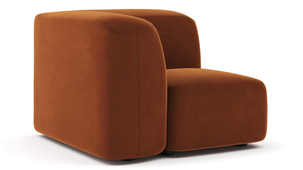 Muse - Muse Module, Corner, Burnt Orange Velvet