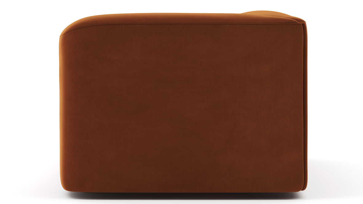 Muse - Muse Module, Corner, Burnt Orange Velvet