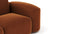 Muse - Muse Sectional, Small Right Corner, Burnt Orange Velvet