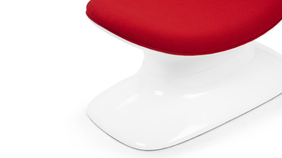 Alpha - Alpha Egg Ottoman, Bold Red Wool