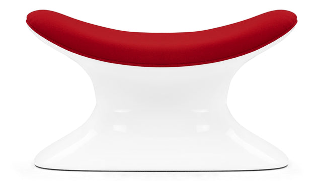 Alpha - Alpha Egg Ottoman, Bold Red Wool