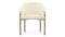 Esme - Esme Dining Chair, Luxe Sherpa and Brushed Brass