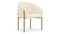 Esme - Esme Dining Chair, Luxe Sherpa and Brushed Brass