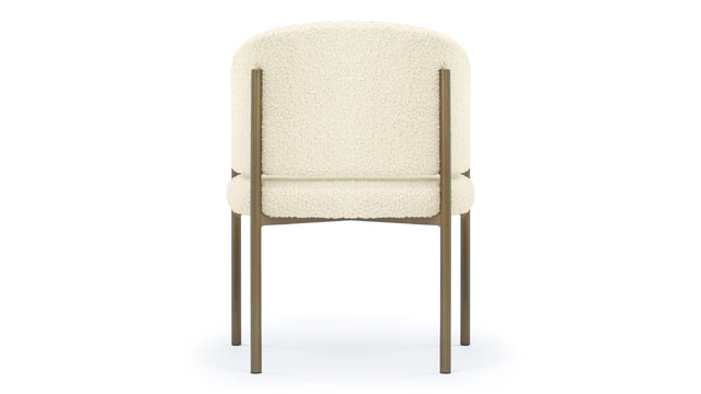 Esme - Esme Dining Chair, Luxe Sherpa and Brushed Brass