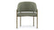 Esme - Esme Dining Chair, Sage Vegan Suede and Brushed Brass