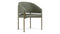 Esme - Esme Dining Chair, Sage Vegan Suede and Brushed Brass