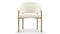 Esme - Esme Dining Chair, Eggshell Vegan Leather and Brushed Brass