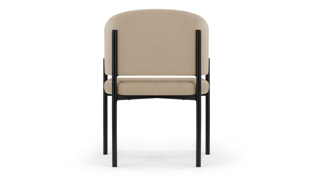 Esme - Esme Dining Chair, Latte Vegan Suede and Black