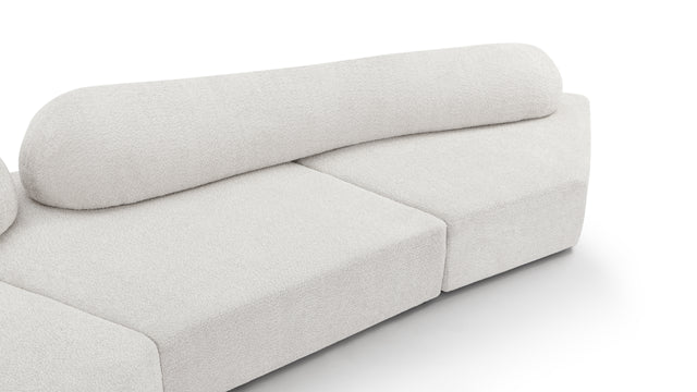 On the Rocks - On The Rocks Sofa, Left Corner, Luxe Light Gray Weave