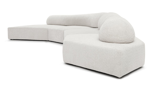 On the Rocks - On The Rocks Sofa, Left Corner, Luxe Light Gray Weave