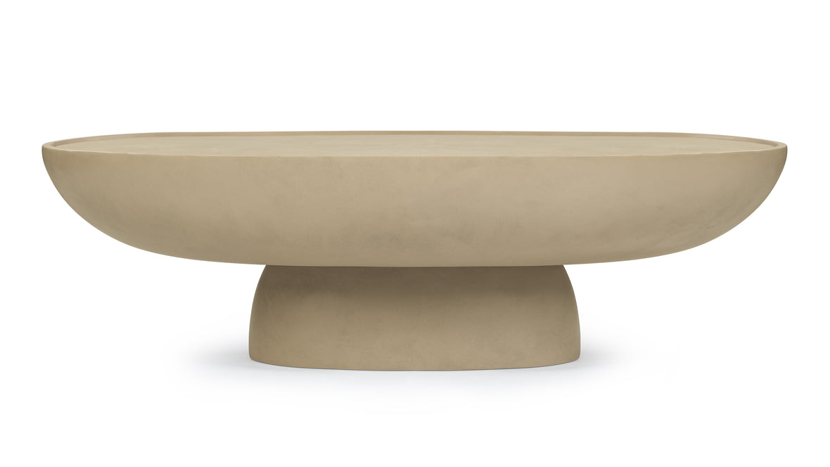 Aura - Aura Outdoor Coffee Table, Tan Concrete