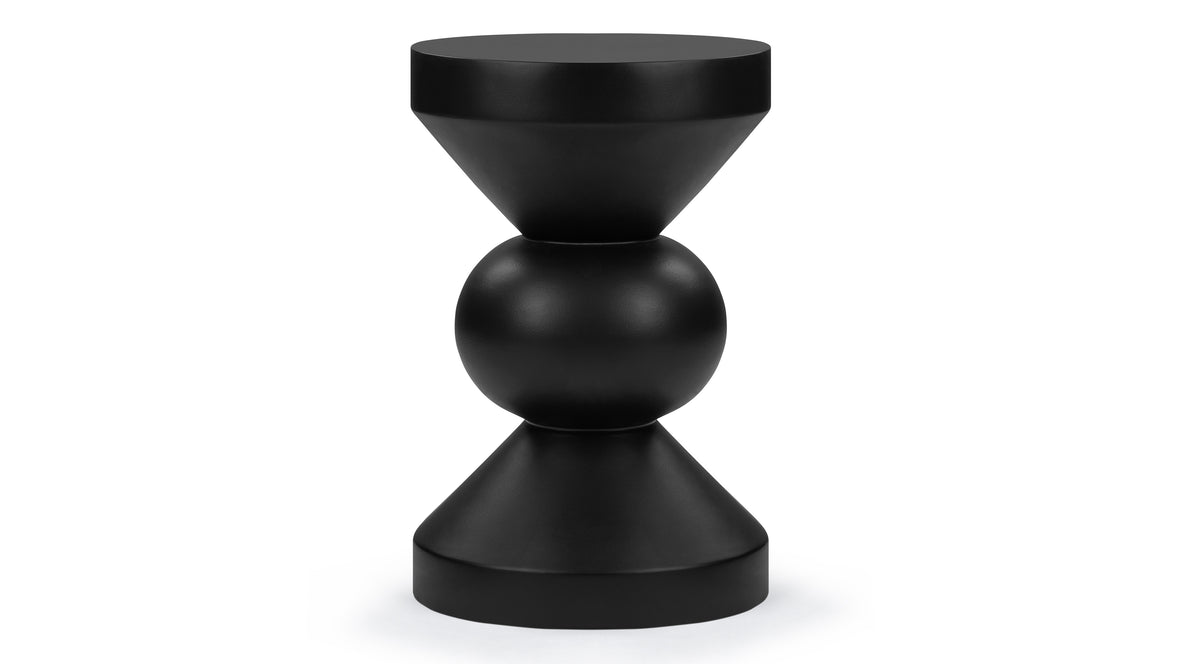 Chess - Chess Indoor/Outdoor Side Table, Black Concrete