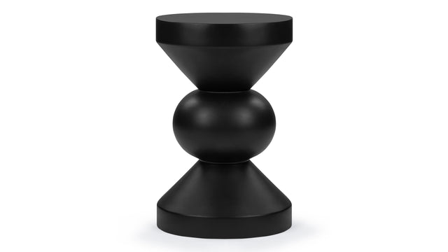 Chess - Chess Indoor/Outdoor Side Table, Black Concrete