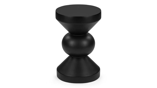 Chess - Chess Indoor/Outdoor Side Table, Black Concrete