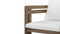 Lusso - Lusso Outdoor Dining Chair, Weathered Teak with White Cushions