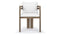 Lusso - Lusso Outdoor Dining Chair, Weathered Teak with White Cushions