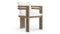 Lusso - Lusso Outdoor Dining Chair, Weathered Teak with White Cushions