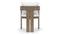 Lusso - Lusso Outdoor Dining Chair, Weathered Teak with White Cushions