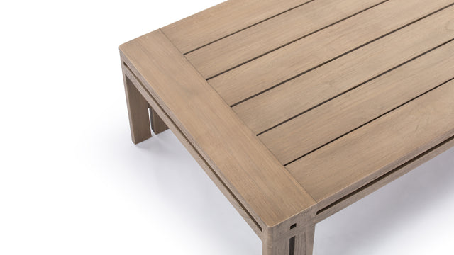 Lusso - Lusso Outdoor Coffee Table, Weathered Teak