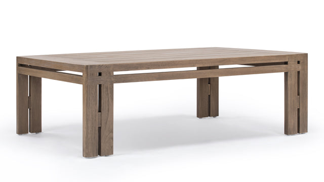 Lusso - Lusso Outdoor Coffee Table, Weathered Teak