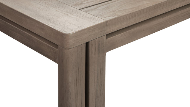 Lusso - Lusso Outdoor Dining Table, Weathered Teak