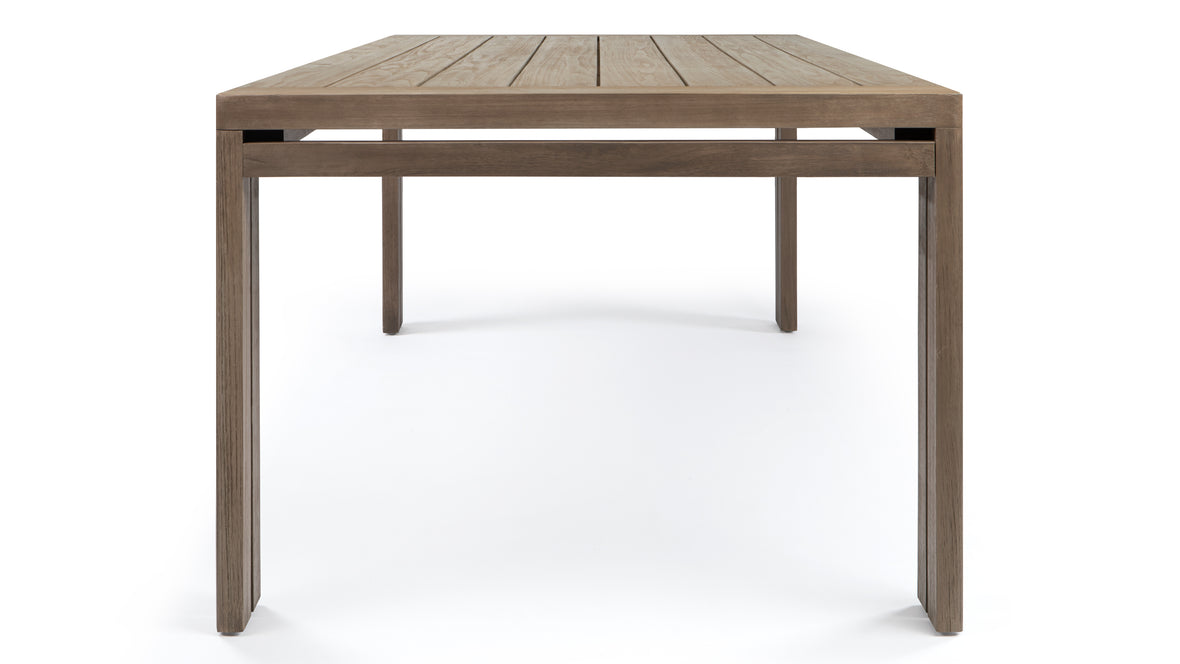 Lusso - Lusso Outdoor Dining Table, Weathered Teak