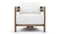 Lusso - Lusso Outdoor Lounge Chair, Weathered Teak with White Cushions