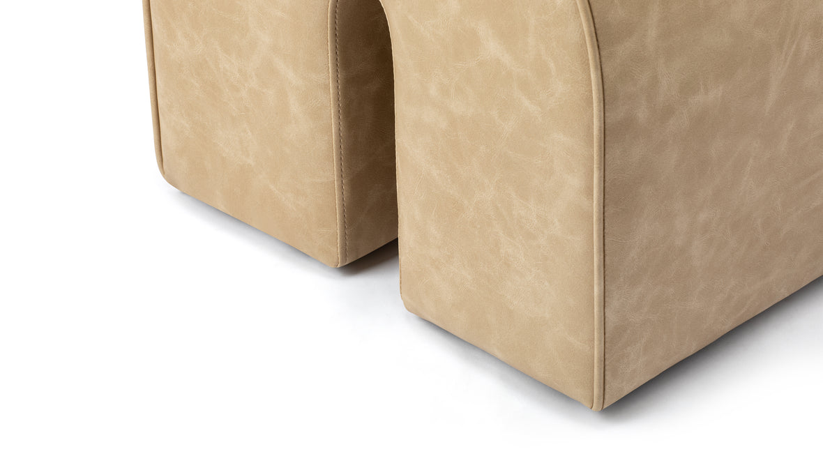 Arch - Arch Ottoman, Beige Vegan Leather