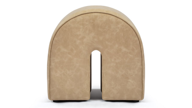 Arch - Arch Ottoman, Beige Vegan Leather