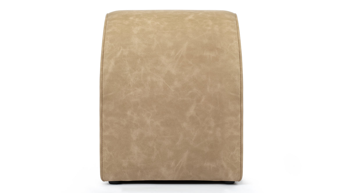 Arch - Arch Ottoman, Beige Vegan Leather