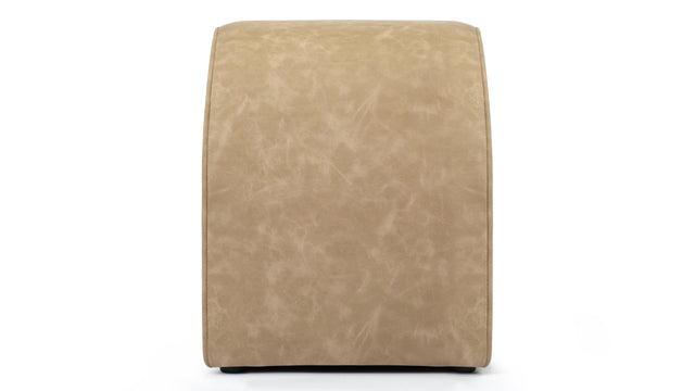 Arch - Arch Ottoman, Beige Vegan Leather