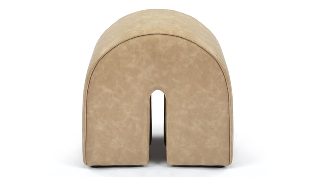 Arch - Arch Ottoman, Beige Vegan Leather