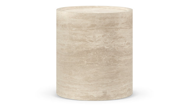 Toren - Toren Side Table, Travertine