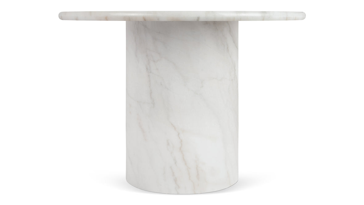 Dante - Dante Dining Table, Fiore Bianco Marble, 98in