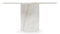 Saga - Saga Round Pedestal Dining Table, Fiore Bianco Marble, 55in