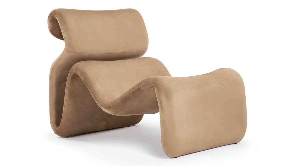 Etcetera - Etcetera Lounge Chair, Tan Velvet