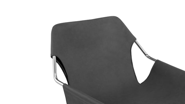 Paulistano - Paulistano Chair, Jet Vegan Leather & Chrome