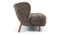 Petra - Petra Sofa, Frosted Coco Luxe Sheepskin and Walnut