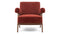 Pierre Jeanneret - Pierre Jeanneret Lounge Chair, Burgundy Silken Velvet