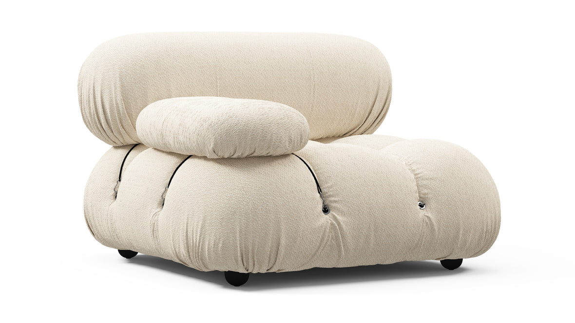 Bellini Outdoor - Mario Bellini Outdoor Module, Left Arm, Cream Chunky Performance Weave