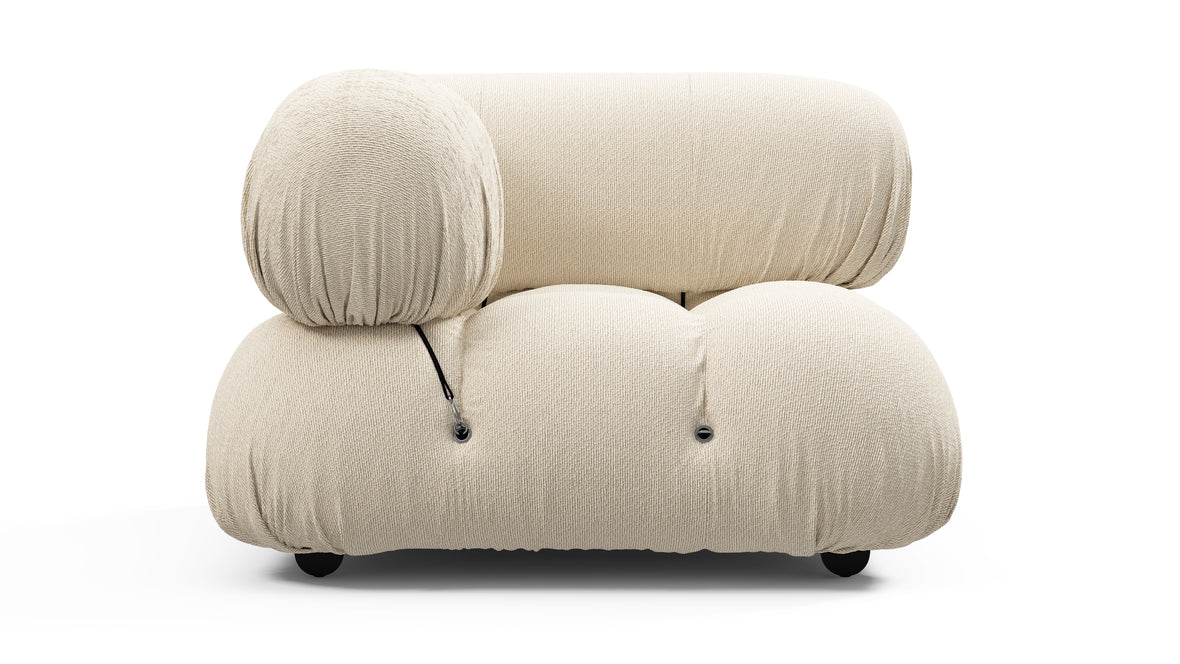 Bellini Outdoor - Mario Bellini Outdoor Module, Left Corner, Cream Chunky Performance Weave