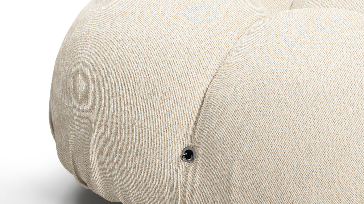 Bellini Outdoor - Mario Bellini Outdoor Module, Right Arm, Cream Chunky Performance Weave