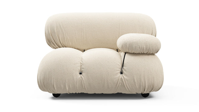 Bellini Outdoor - Mario Bellini Outdoor Module, Right Arm, Cream Chunky Performance Weave