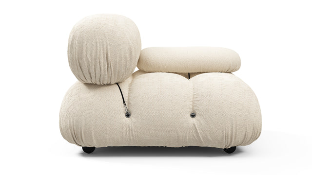 Bellini Outdoor - Mario Bellini Outdoor Module, Right Arm, Cream Chunky Performance Weave