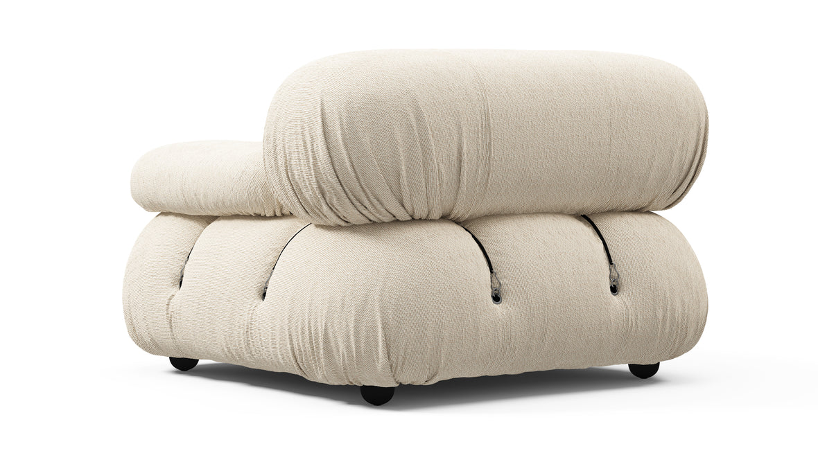 Bellini Outdoor - Mario Bellini Outdoor Module, Right Arm, Cream Chunky Performance Weave