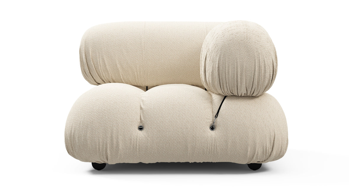 Bellini Outdoor - Mario Bellini Outdoor Module, Right Corner, Cream Chunky Performance Weave