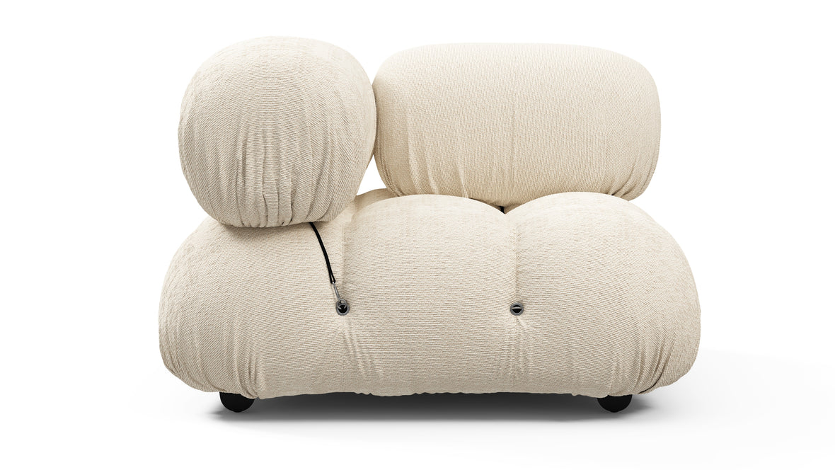 Bellini Outdoor - Mario Bellini Outdoor Module, Right Corner, Cream Chunky Performance Weave