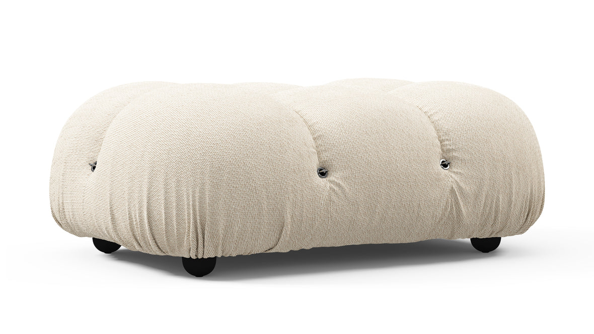 Bellini Outdoor - Mario Bellini Outdoor Ottoman, Cream Chunky Performance Weave