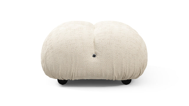 Bellini Outdoor - Mario Bellini Outdoor Ottoman, Cream Chunky Performance Weave